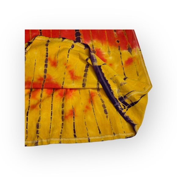 Y2K: new Lucky Brand 𒀭Batik Tie Dye T Shirt Dress 𒀭Jewel Tones 𒀭 12 XXS XS S - Picture 5 of 16